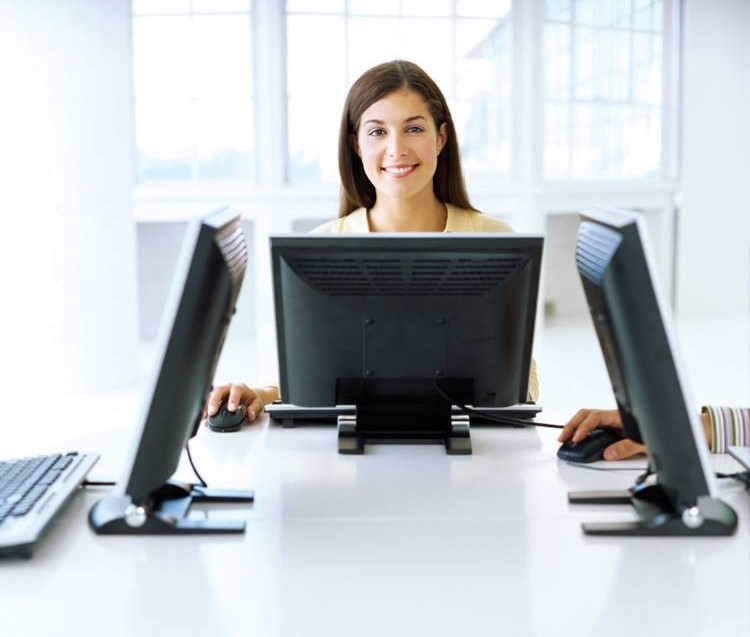 Lady at desk